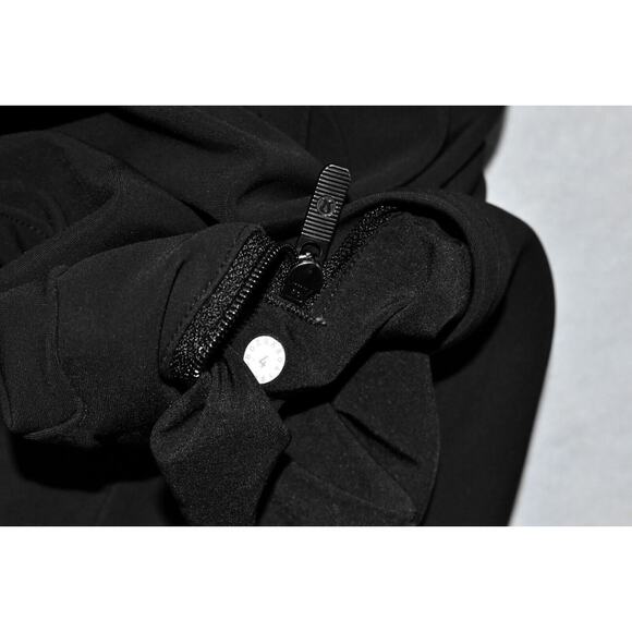 B0 Auth LULULEMON Black Hidden Slash Zipper Pockets Fabric Stretch Pants Size 4 - Picture 5 of 5